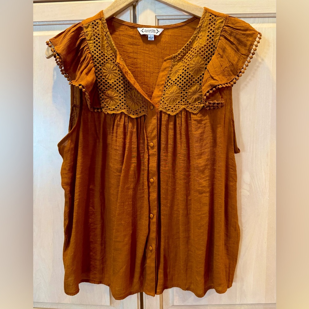 Nanette Lepore Women's Burnt Orange Blouse